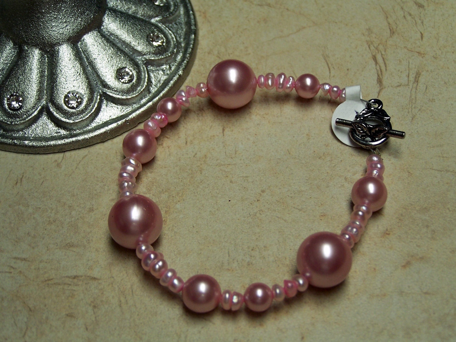 SALE - Delicate Pink Pearl Bracelet