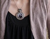 20% OFF Sale Photo Jewelry Large Necklace - Budding Lilacs - original photography - ready to ship - Valentines Day