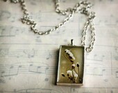 20% OFF Sale Long Photo Jewelry Necklace - Snow and Lace - original fine art photography valentines day snow queen annes lace