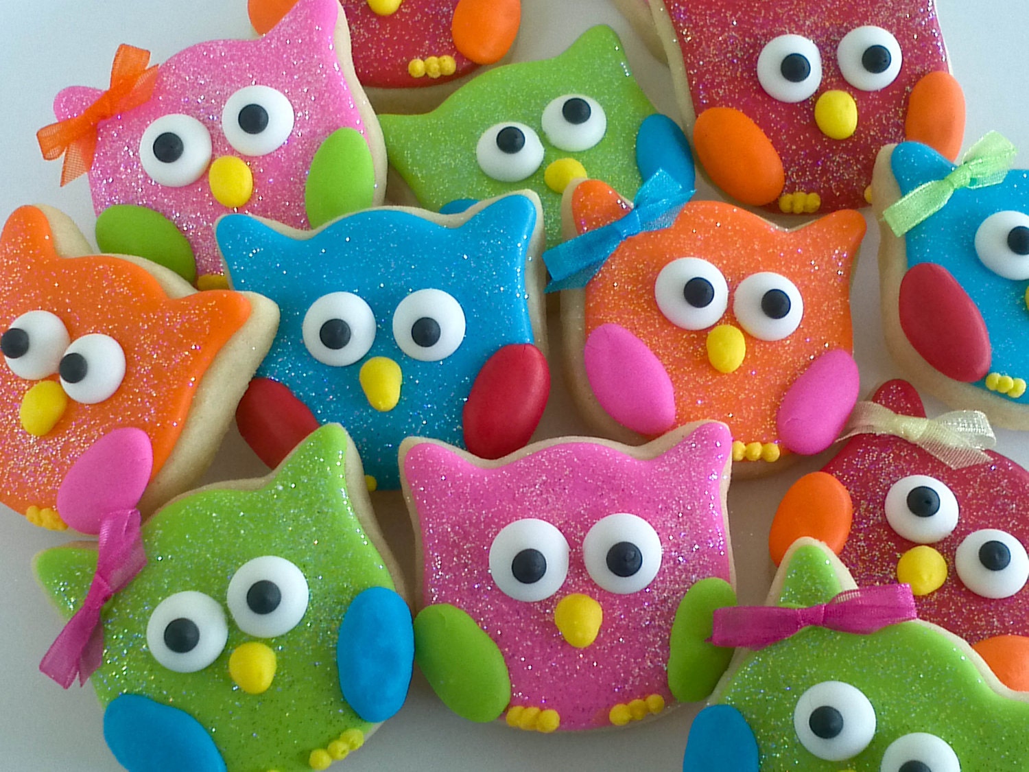 Colorful Owl Cookies-  2 Dozen