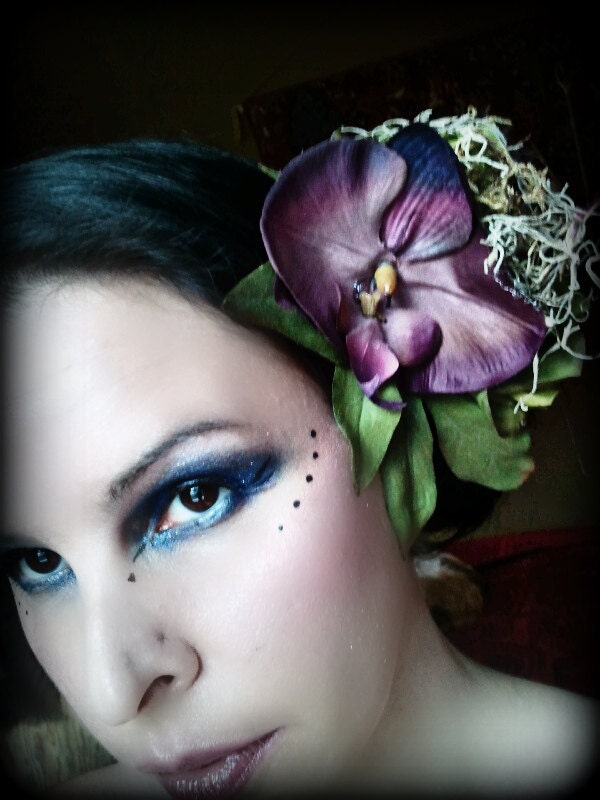 Mossfringe - Purple Orchid Faerie Hair Clip