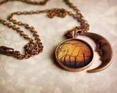 20% OFF Sale Vintage Inspired Jewelry Photo Necklace - Industrial Sunrise - original fine art photo