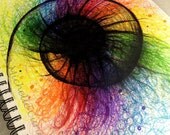 Rainbow Vortex - 9 x12 Original art (with 11x14 matt)