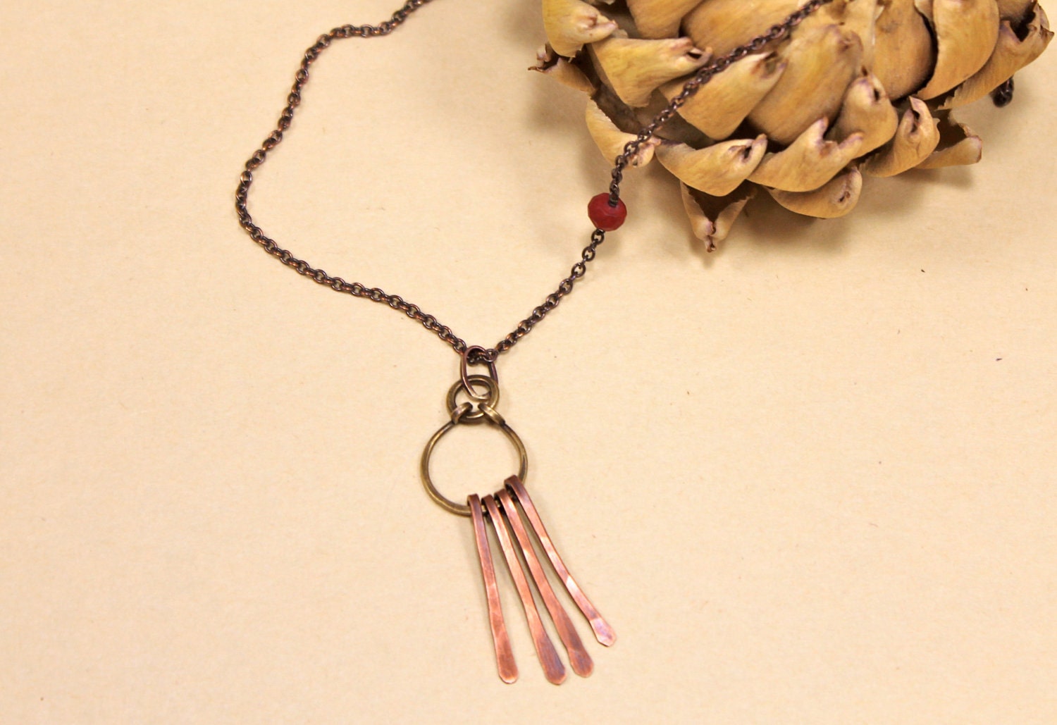 Copper Fringe Necklace