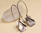 Geometric Brass and Silver Earrings