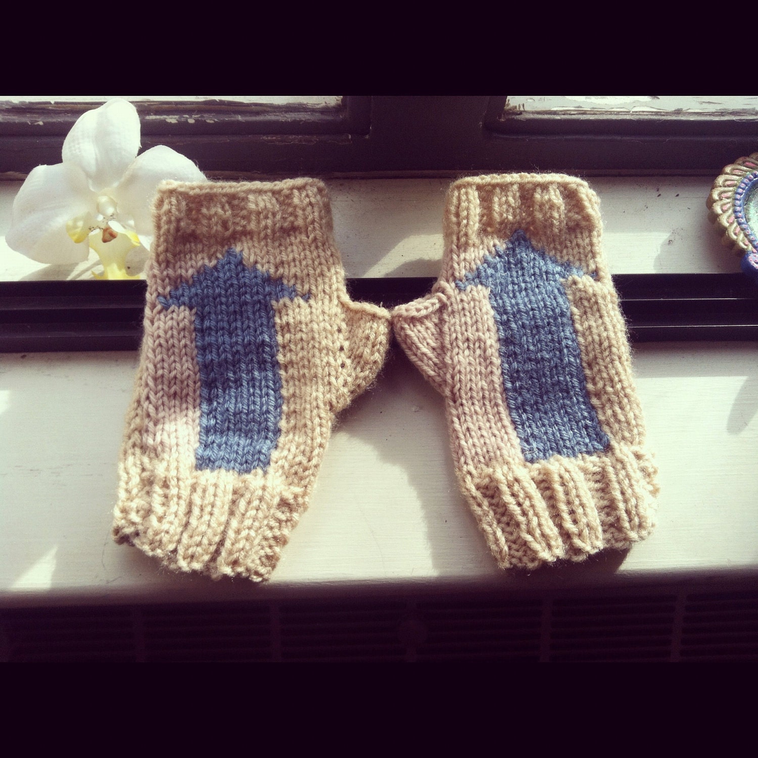 Avatar Aang Fingerless Gloves--RESERVED for Danica