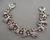 Vintage Clowns Rhinestone Slide Bracelet