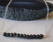 Spinel Faceted Rondelle Sterling Silver Necklace, Bridesmaid Gift, Etsy Fashion,
