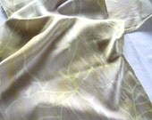champagne and gold vines silk scarf