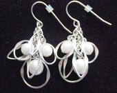 Silver and Pearl Drop Earrings