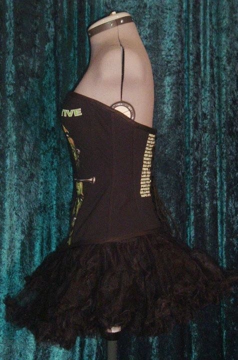 RESERVED Custom Type-O-Negative Band Shirt Corset