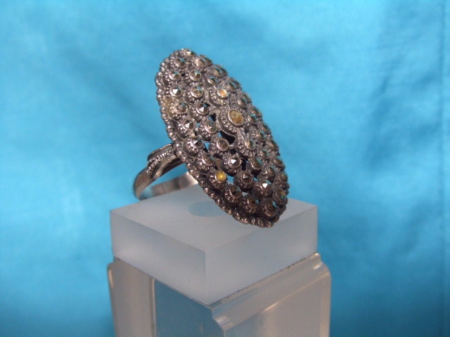 Sterling Silver Marcasite Art Deco Ring