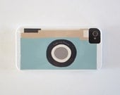 Camera Blue Vintage Retro  IPhone 4/4s case Modern aqua cockatoo redtilestudio