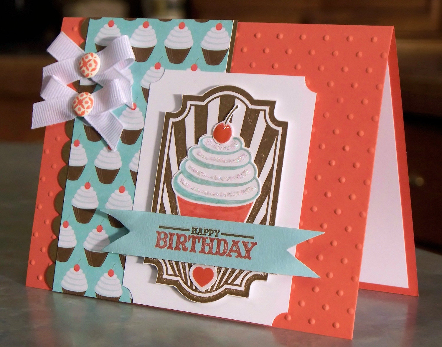 Cupcake Birthday Card, Stampin Up Sweet Cake