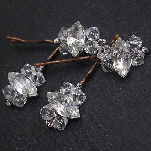 Wedding Hair Accessories - Diamante and Crystal Hair Grips