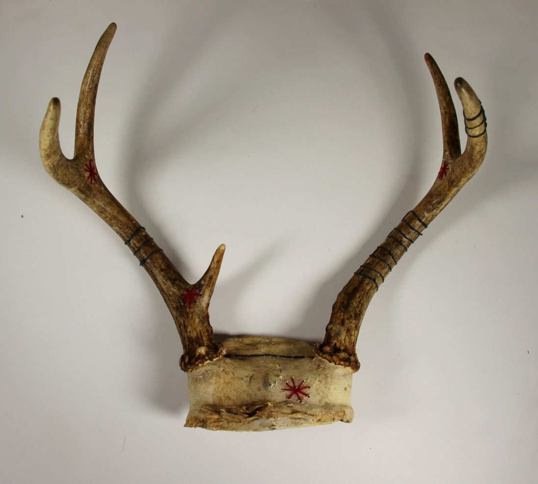 real deer antlers hand embroidered  - no. 1
