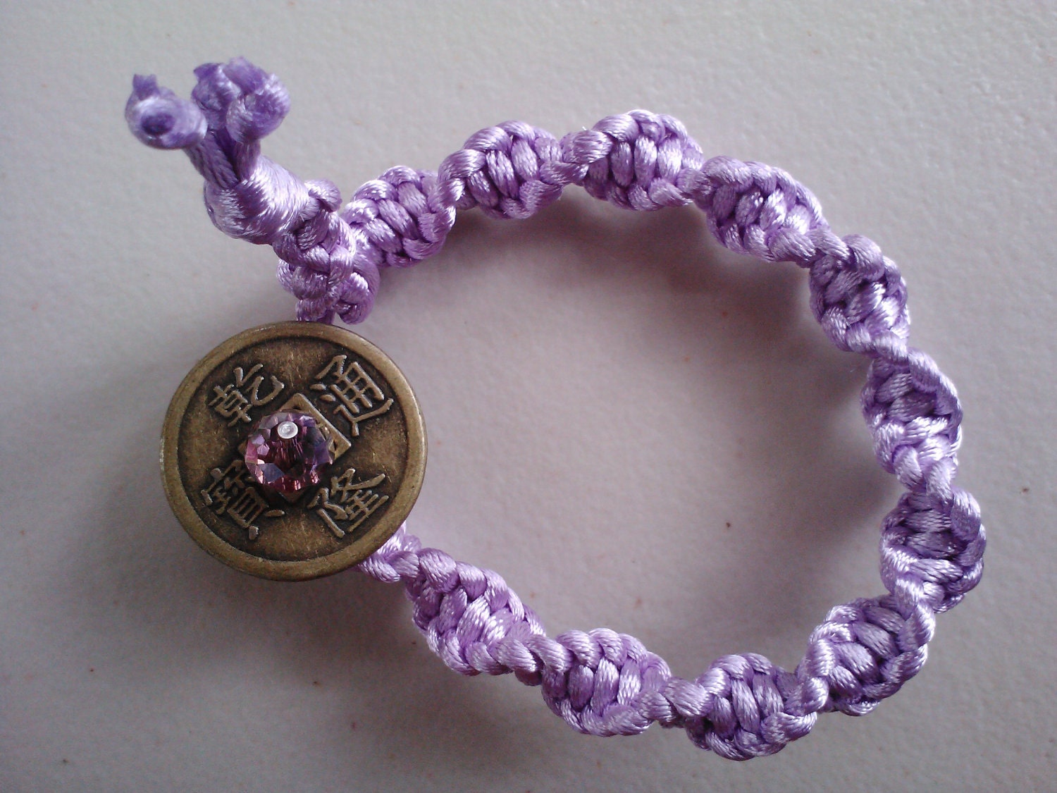 Lavender Spiral Weave Harmony Bracelet