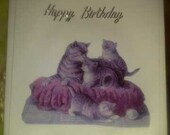3D Handmade Cats Birthday Card -