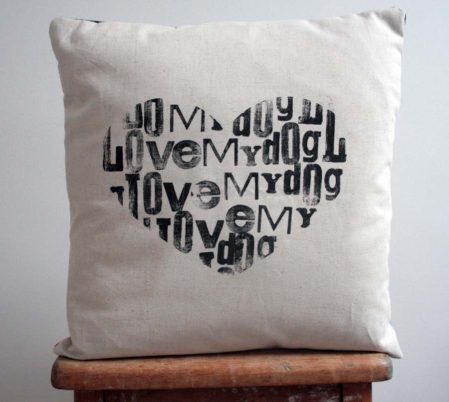 Love My Dog Pillow