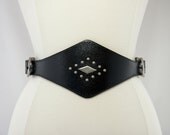 Black Diamond Studded Leather Belt