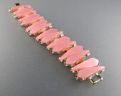Pink Moonglow Thermoset Wide Bracelet
