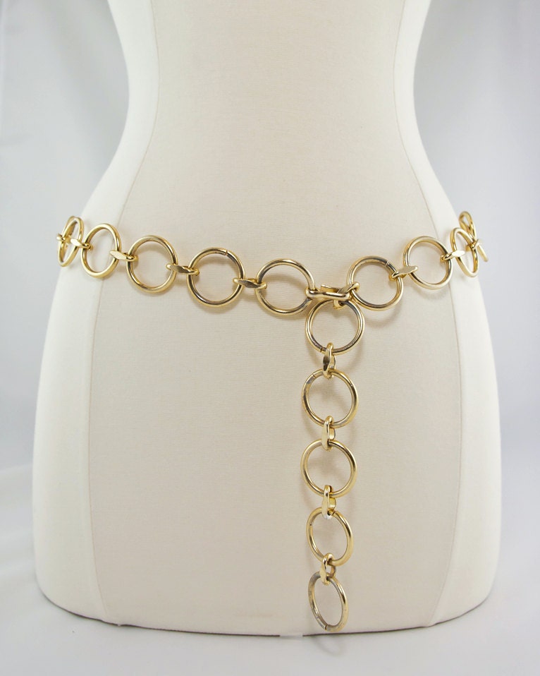 1960s Gold Circle Chain Belt