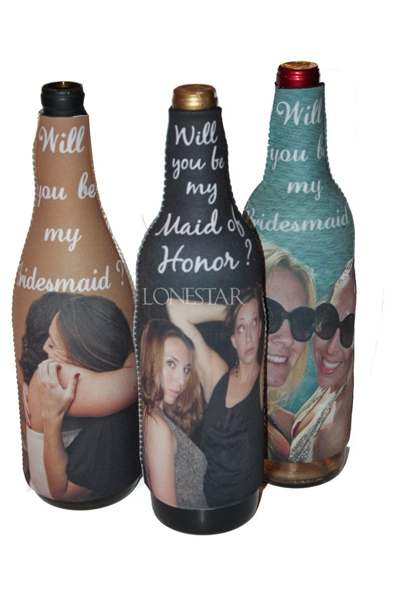 10 PERSONALIZED WEDDING FAVORS-Bridesmaids Gift-Wedding Gifts- Wine Insulators- Great Gifts for the Wedding Party