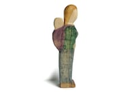 Babywearing Figure, Wooden Babywearing Mama, Wooden Mother and Baby
