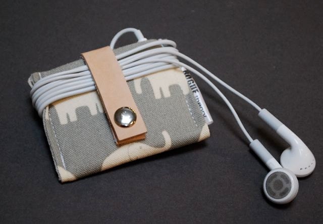 iPod Nano Case with Leather Strap / iPod Nano 6th Generation Case / iPod Shuffle Case / iPod Nano Cover - Elephant Gray