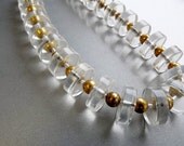 Lucite Necklace Chunky Disc 1950 1960