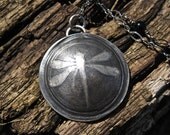 Silver Dragonfly Pendant   OOAK Artisan Jewelry