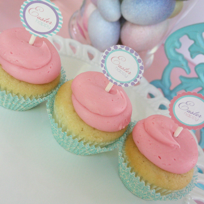 Printable Easter Trio Party Circle Set