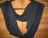 Infinity Scarf Blue Jegging Project Runway Fabric  -Eternity Scarf, Circle Scarf, Necklace Scarf