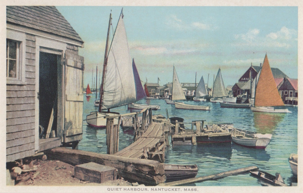 Quiet Harbour, Nantucket postcard. Gardiner, PHOSTINT