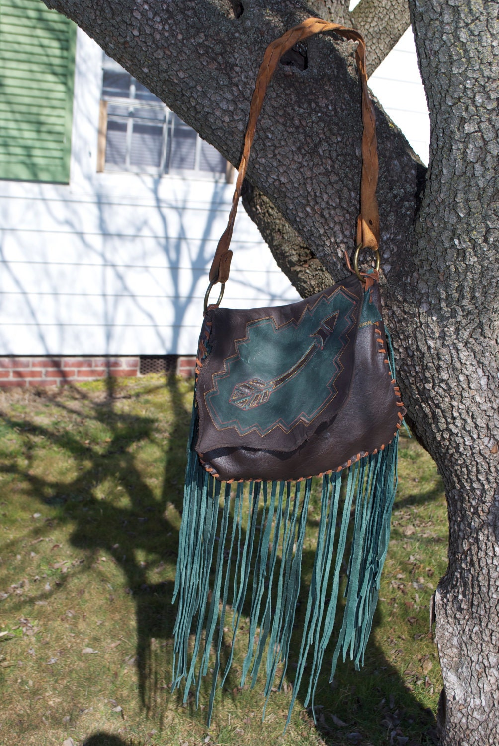 Custom Handmade Leather Purse Satchel Made To Order with Applique