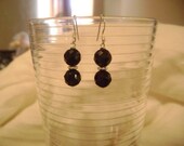 Earrings Black Sass Faceted Black Onyx