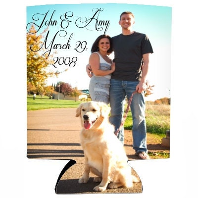 WEDDING GIFTS-Set of 4 BEEr KOOZIEs-Bridesmaids Gift-Wedding Gifts-Groomsmen Gifts- Great Gifts for the Wedding Party