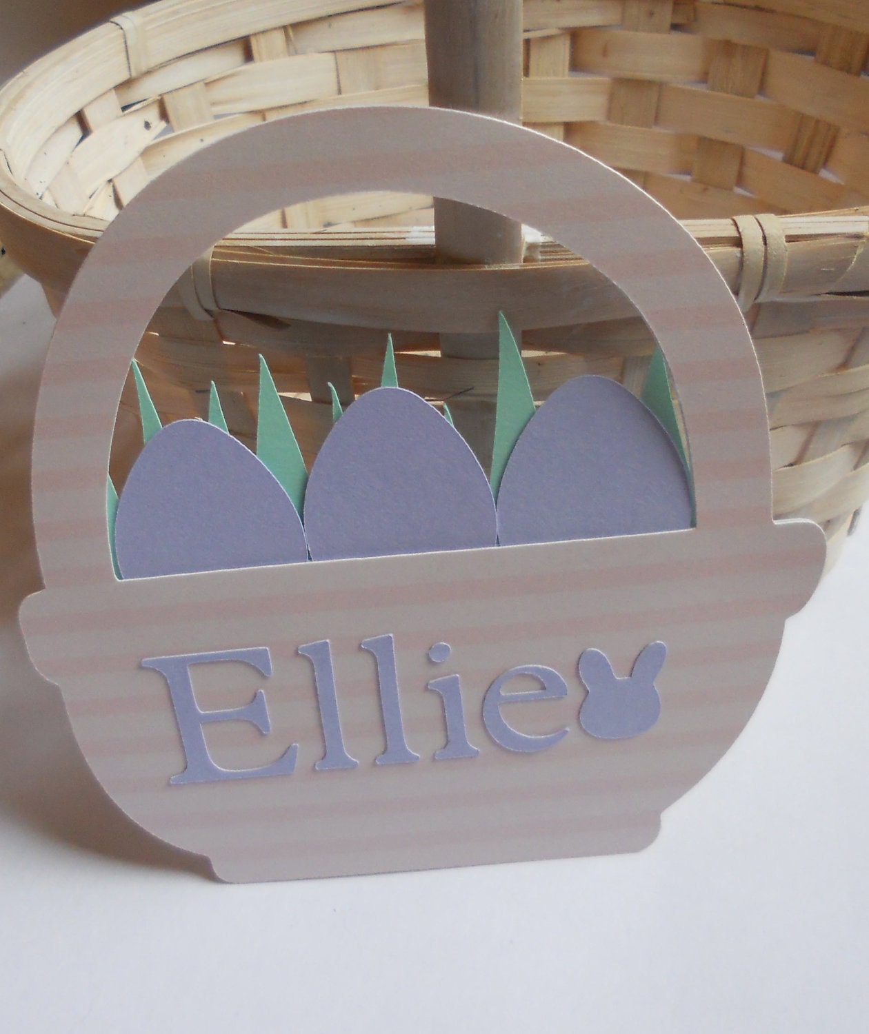 Personalized Pink and Purple Easter Tag