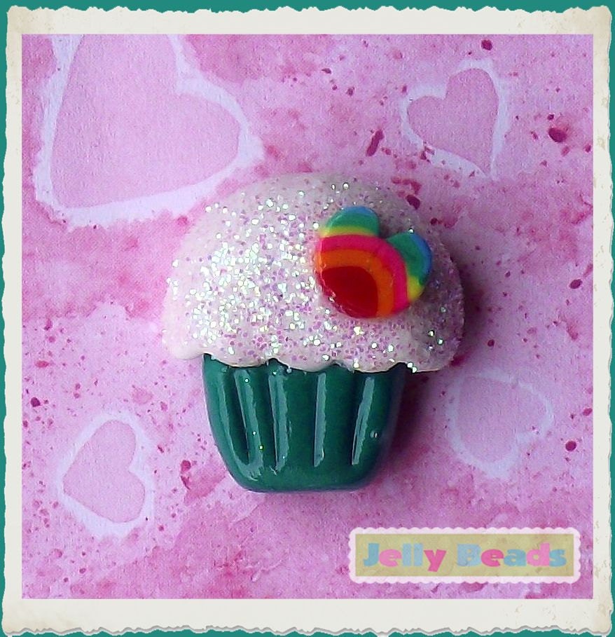 Lucky St Patty Cupcake bead/charm/bpw center