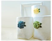 Flower Box bin basket Storage Set Weddings decor Party Gift Wrap Red Orange Yellow White Linen Fabric Organizer tagt team