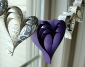 Heart garland banner Eggplant love paperie a garland of hand cut hearts Il_170x135