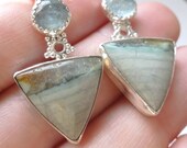 Aquamarine n Jasper Earring