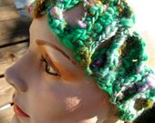 Art Headband- freeform crochet headband OOAK