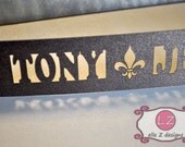 75 Personalized Fleur De Lis Belly Bands for DIY Wedding Invitations
