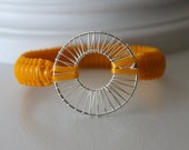 Yellow 60's Style Bangle Bracelet