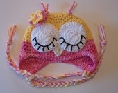 Spring Owl Hat Toddler/Infant Crochet