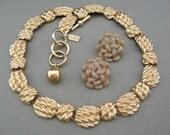 Chunky Talbots AK Signed Vintage Necklace Metal