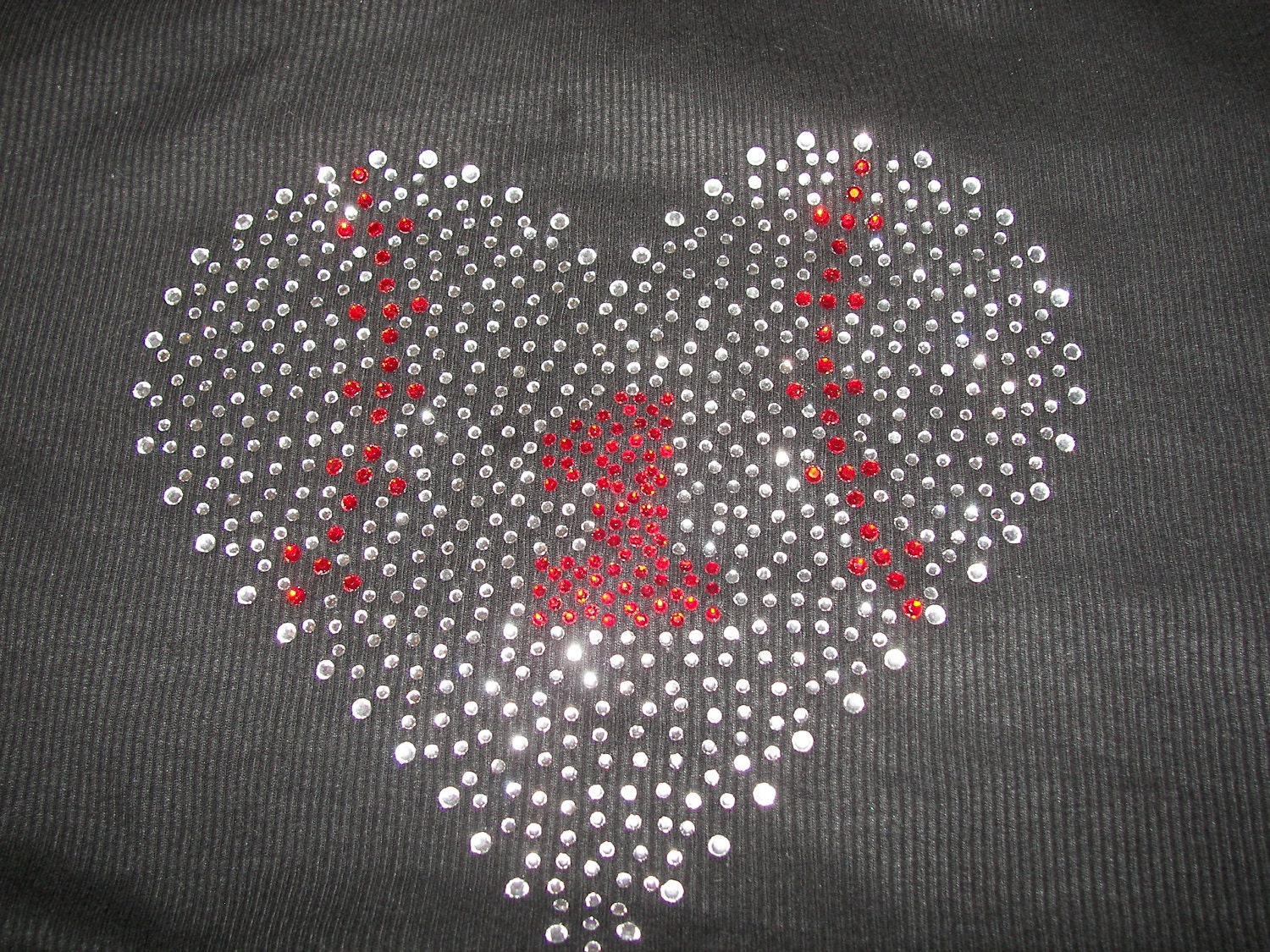 Ladies Bling Baseball Heart Tank or Tee