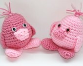 Baby chicks set of two New baby shower or 1st birthday toy amigurumi crochet. You choose the colors custom
