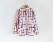 Vintage UNGARO pink plaid coat.